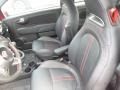 2018 Fiat 500 Nero (Black) Interior Front Seat Photo