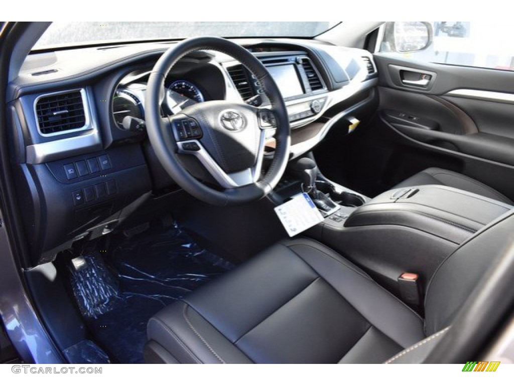 Black Interior 2019 Toyota Highlander Hybrid XLE AWD Photo #130943621