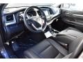 Black 2019 Toyota Highlander Hybrid XLE AWD Interior Color