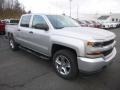 2018 Silver Ice Metallic Chevrolet Silverado 1500 Custom Crew Cab 4x4  photo #7