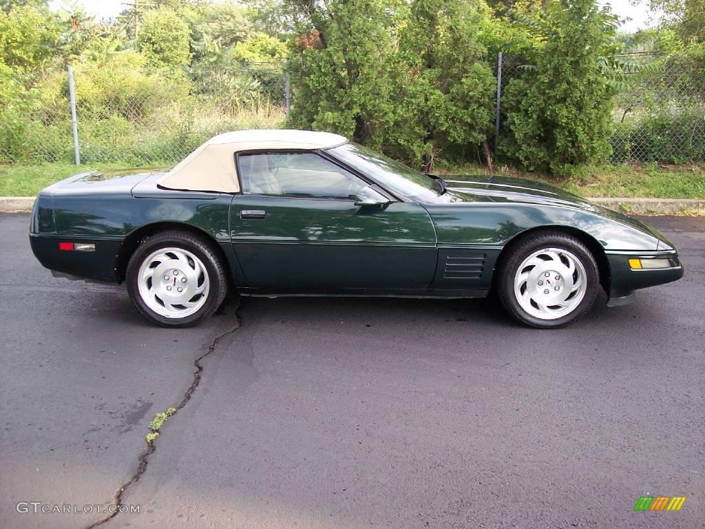 1994 Corvette Convertible - Polo Green Metallic / Light Beige photo #47