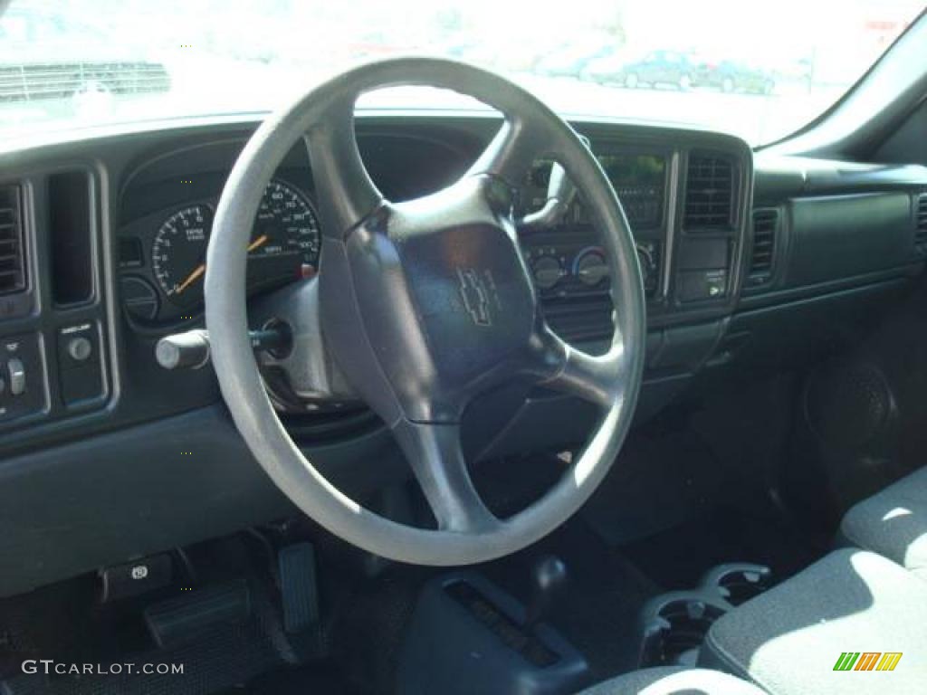 2002 Silverado 1500 LS Regular Cab 4x4 - Light Pewter Metallic / Graphite Gray photo #10