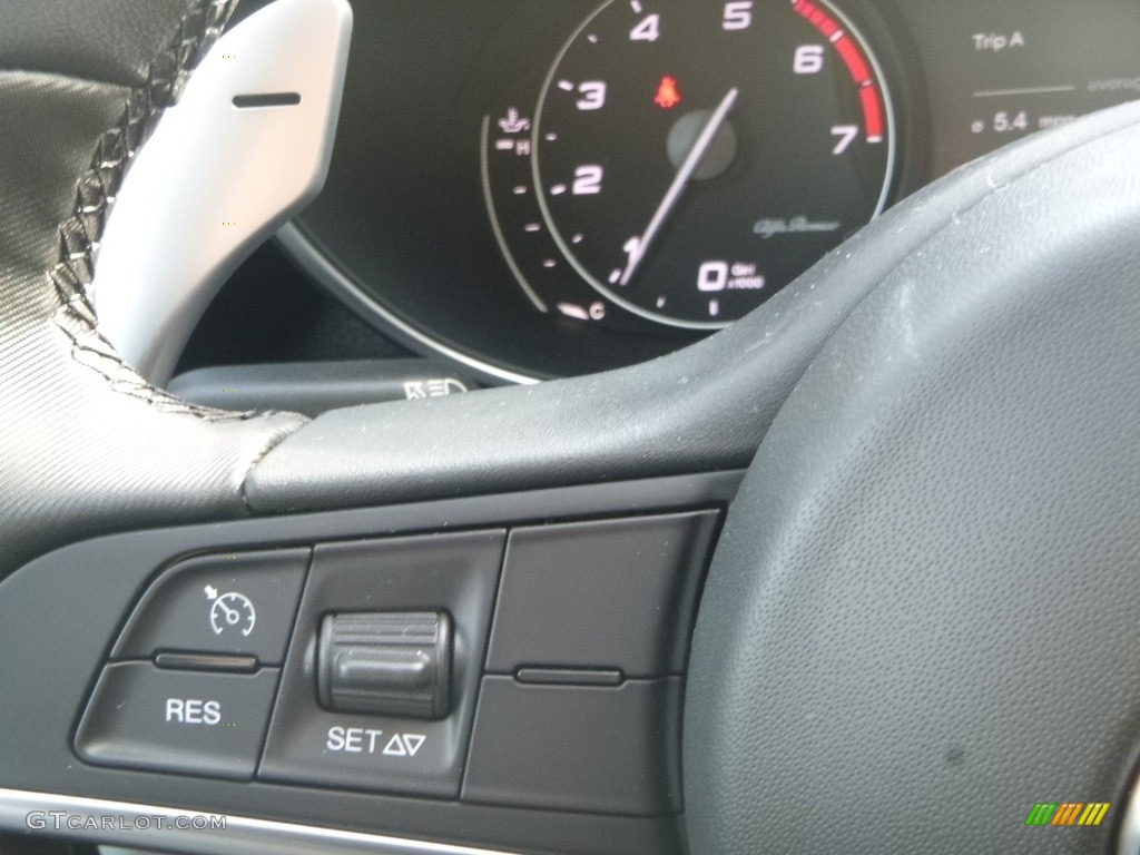 2019 Alfa Romeo Giulia Ti Sport AWD Black Steering Wheel Photo #130946047