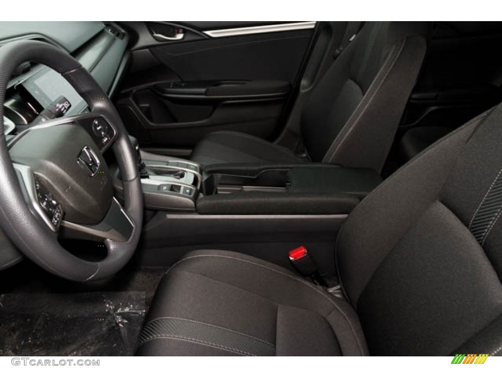 Black Interior 2019 Honda Civic EX Hatchback Photo #130946257