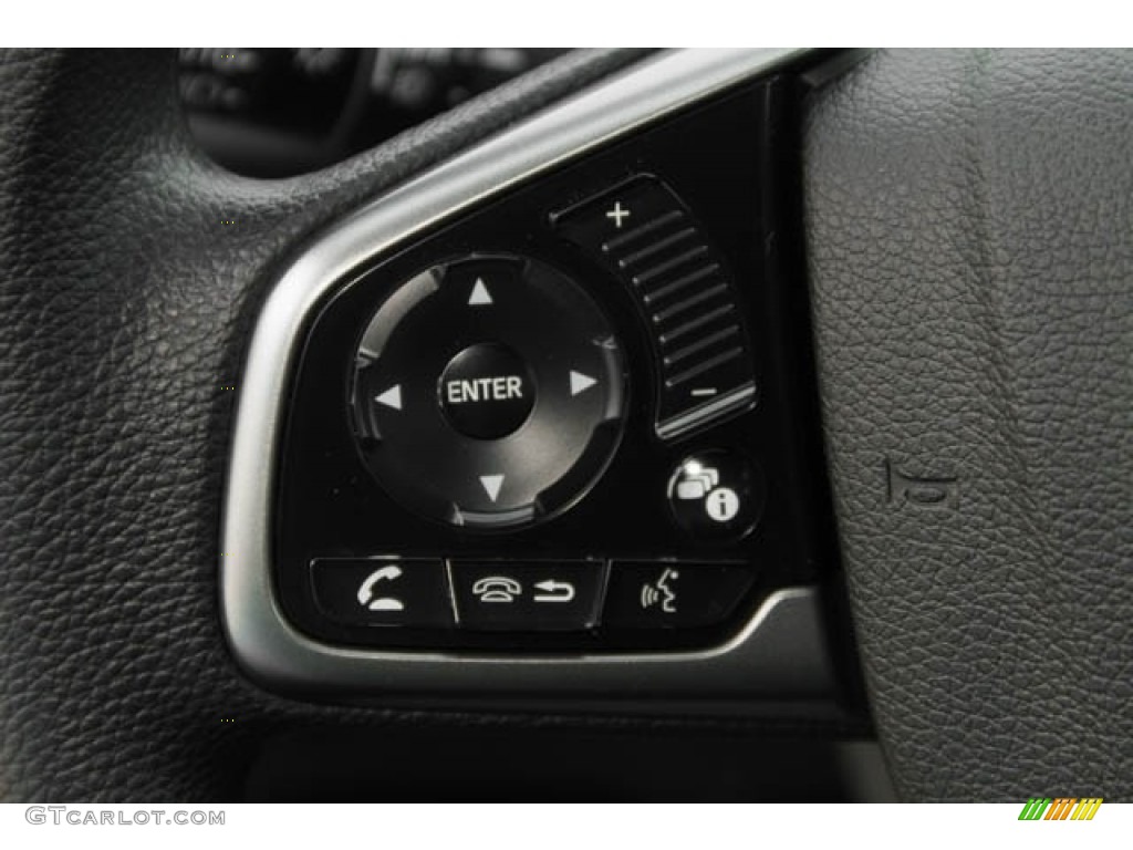 2019 Honda Civic EX Hatchback Black Steering Wheel Photo #130946332