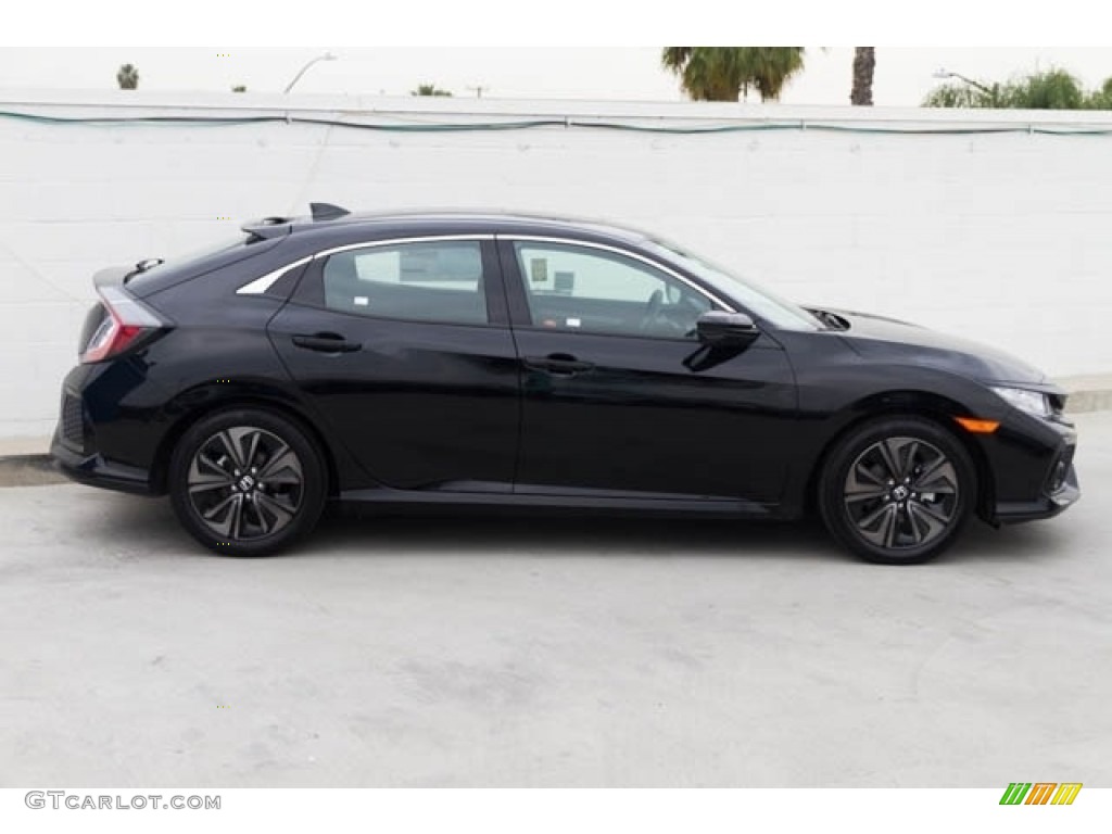 Crystal Black Pearl 2019 Honda Civic EX Hatchback Exterior Photo #130946704