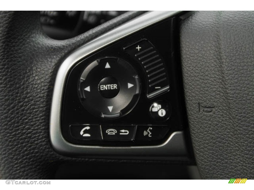 2019 Honda Civic EX Hatchback Black Steering Wheel Photo #130948231