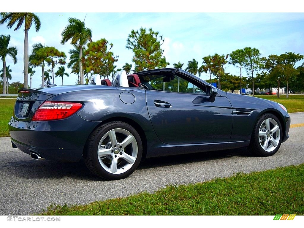 2014 SLK 250 Roadster - Steel Grey Metallic / Bengal Red/Black photo #23