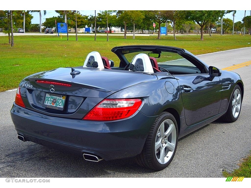 2014 SLK 250 Roadster - Steel Grey Metallic / Bengal Red/Black photo #24