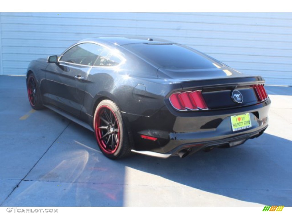 2015 Mustang EcoBoost Coupe - Black / 50 Years Raven Black photo #7