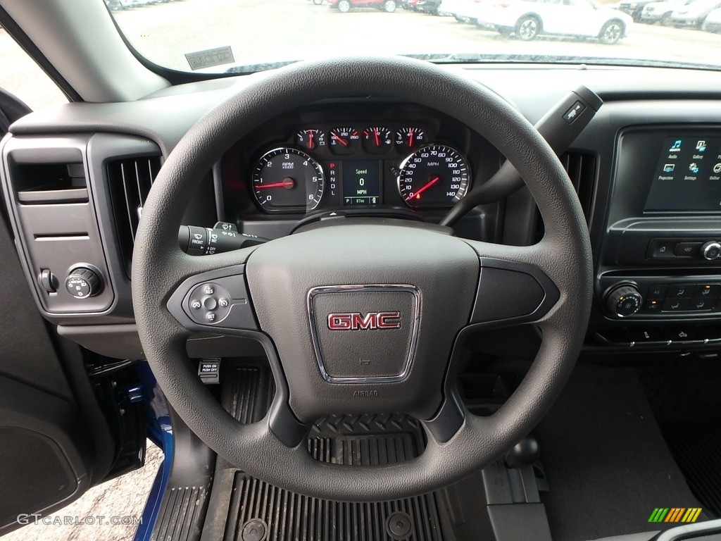 2019 GMC Sierra 1500 Limited Elevation Double Cab 4WD Jet Black/Dark Ash Steering Wheel Photo #130955415