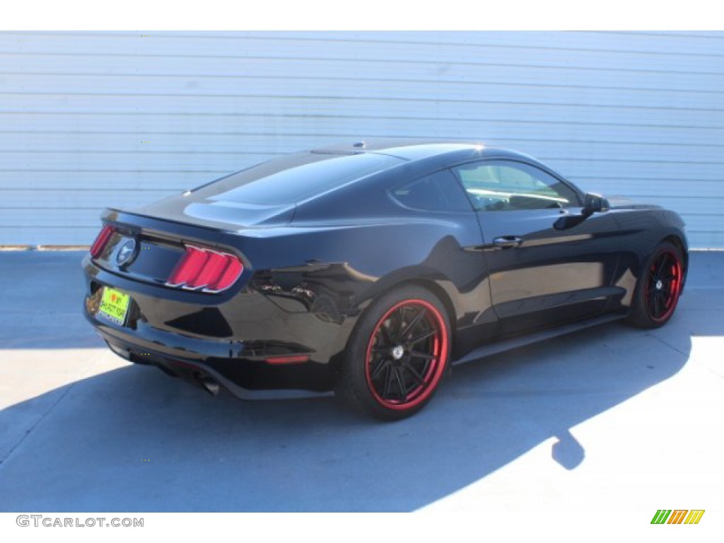 2015 Mustang EcoBoost Coupe - Black / 50 Years Raven Black photo #9