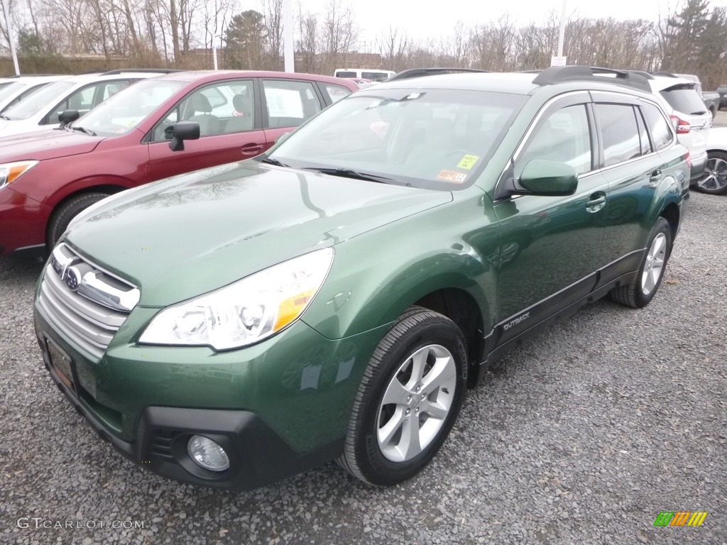2014 Outback 2.5i Premium - Cypress Green Pearl / Ivory photo #9