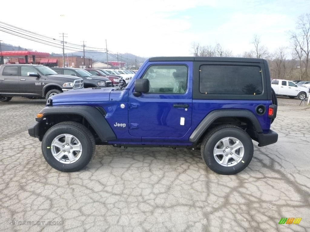 Ocean Blue Metallic 2019 Jeep Wrangler Sport 4x4 Exterior Photo #130961466