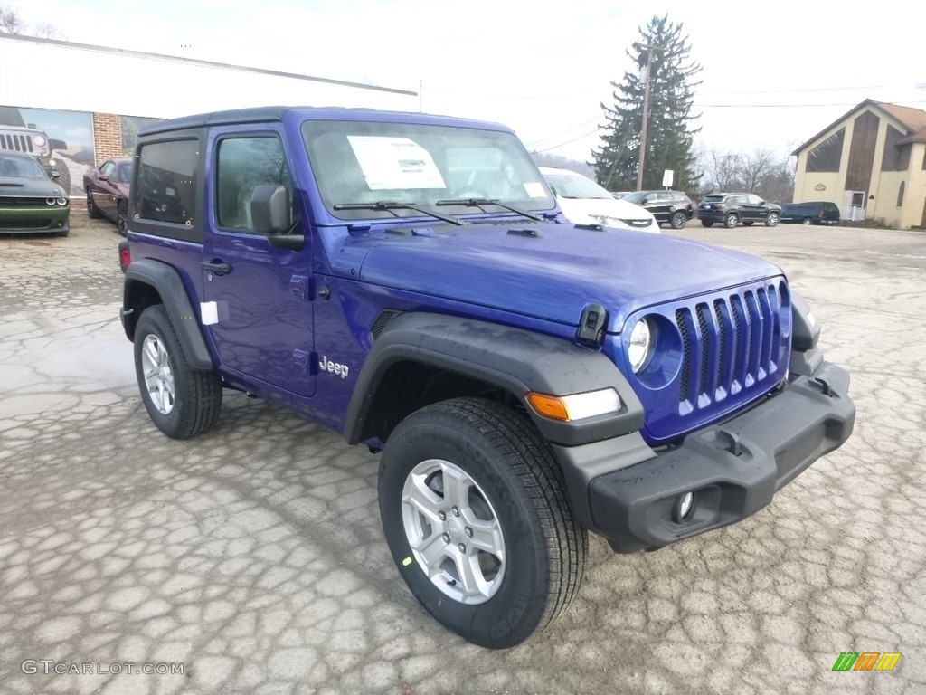 Ocean Blue Metallic 2019 Jeep Wrangler Sport 4x4 Exterior Photo #130961613