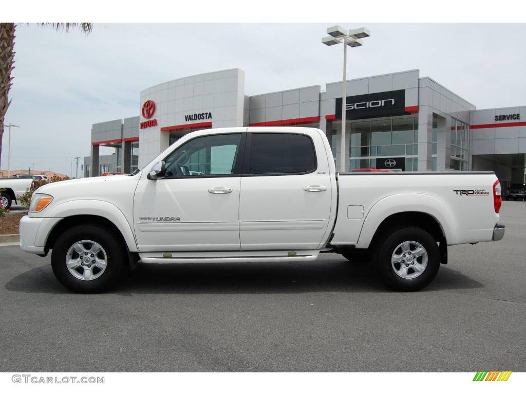 2005 Tundra SR5 TRD Double Cab 4x4 - Natural White / Dark Gray photo #3