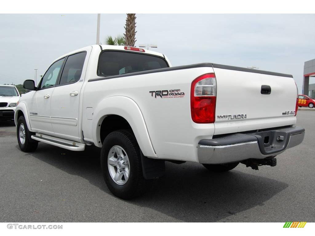 2005 Tundra SR5 TRD Double Cab 4x4 - Natural White / Dark Gray photo #4