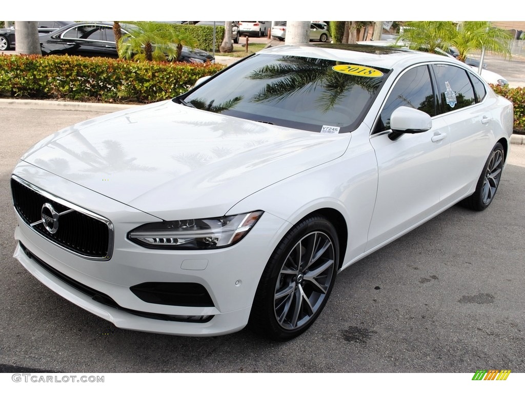 2018 S90 T5 - Crystal White Pearl Metallic / Amber photo #4