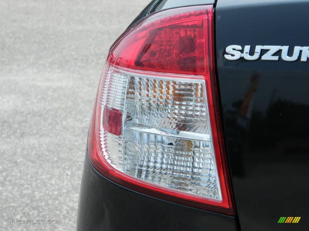 2008 SX4 Sedan - Black Pearl Metallic / Beige photo #10