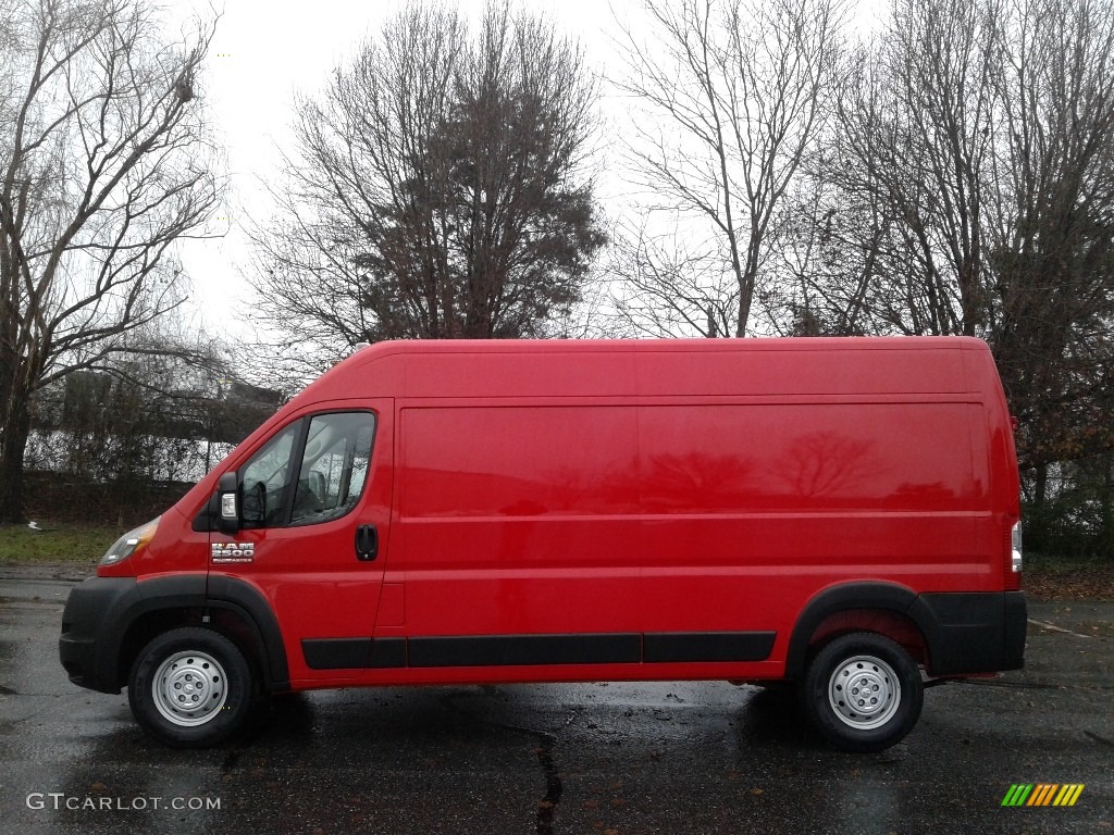 Flame Red 2019 Ram ProMaster 2500 High Roof Cargo Van Exterior Photo #130972479