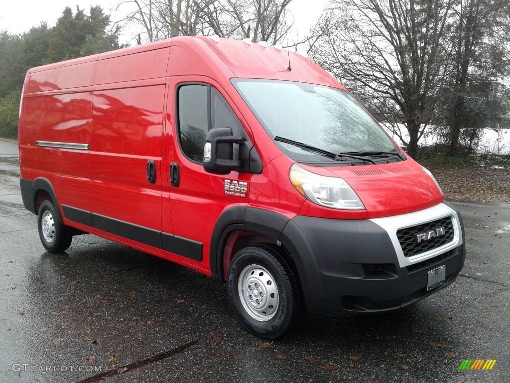 Flame Red 2019 Ram ProMaster 2500 High Roof Cargo Van Exterior Photo #130972503
