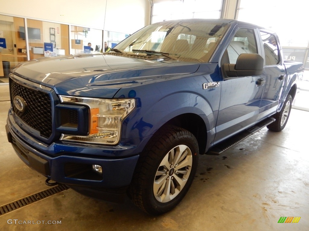 2018 F150 XL SuperCrew 4x4 - Lightning Blue / Earth Gray photo #4