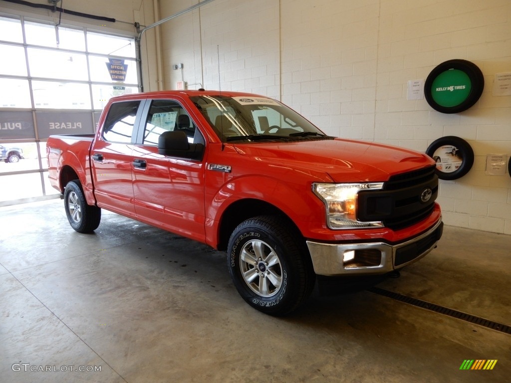 2018 F150 XL SuperCrew 4x4 - Race Red / Earth Gray photo #1