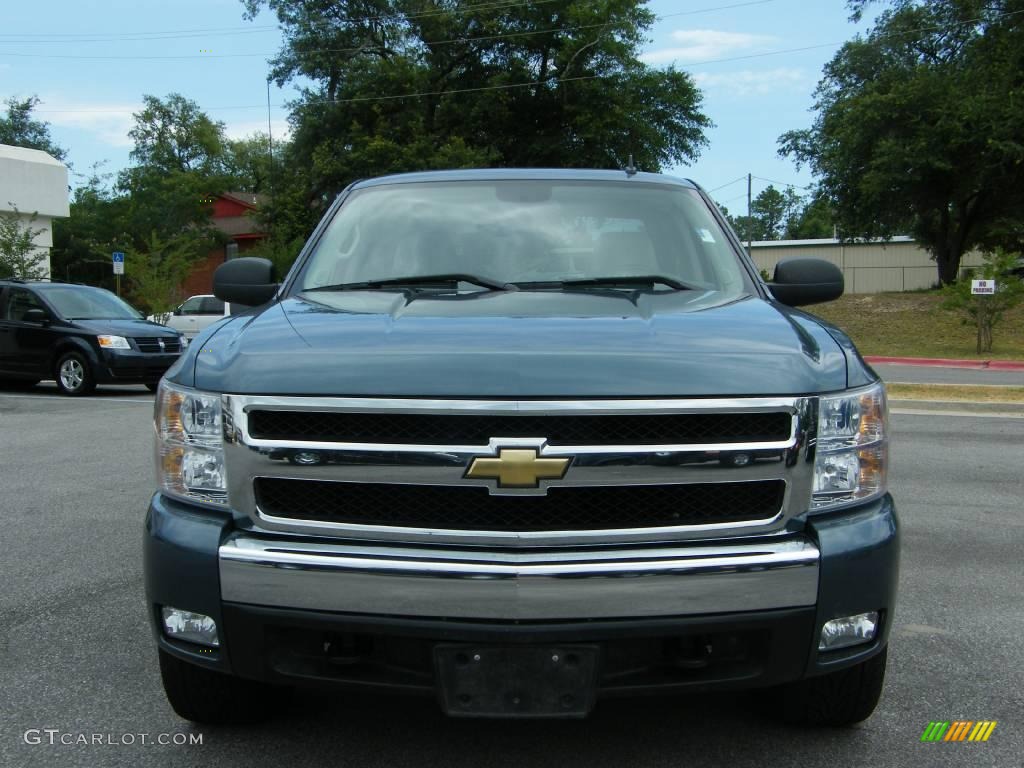 2007 Silverado 1500 LT Extended Cab 4x4 - Blue Granite Metallic / Light Titanium/Dark Titanium Gray photo #8