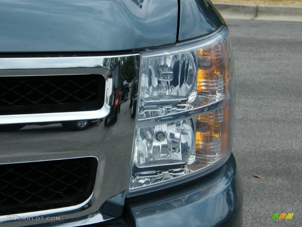 2007 Silverado 1500 LT Extended Cab 4x4 - Blue Granite Metallic / Light Titanium/Dark Titanium Gray photo #9