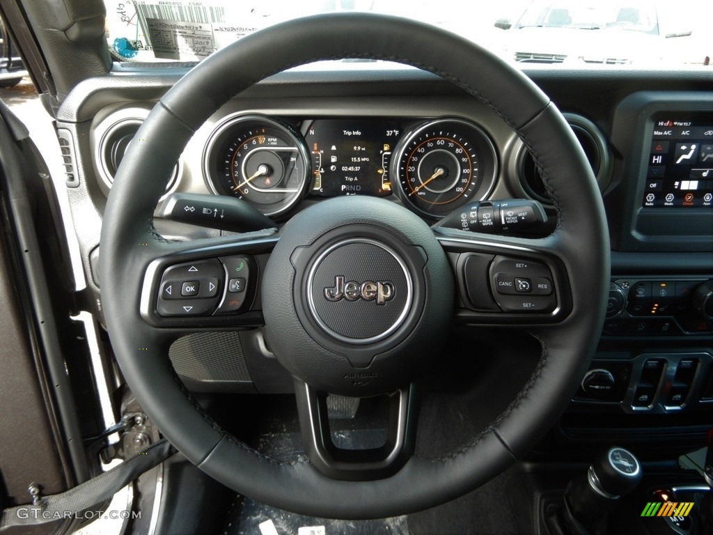 2019 Jeep Wrangler Sport 4x4 Black Steering Wheel Photo #130987616
