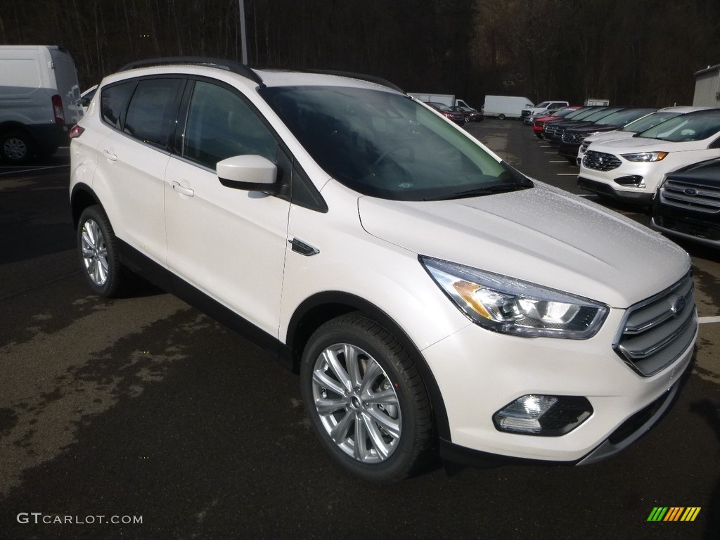 White Platinum 2019 Ford Escape SEL 4WD Exterior Photo #130988117