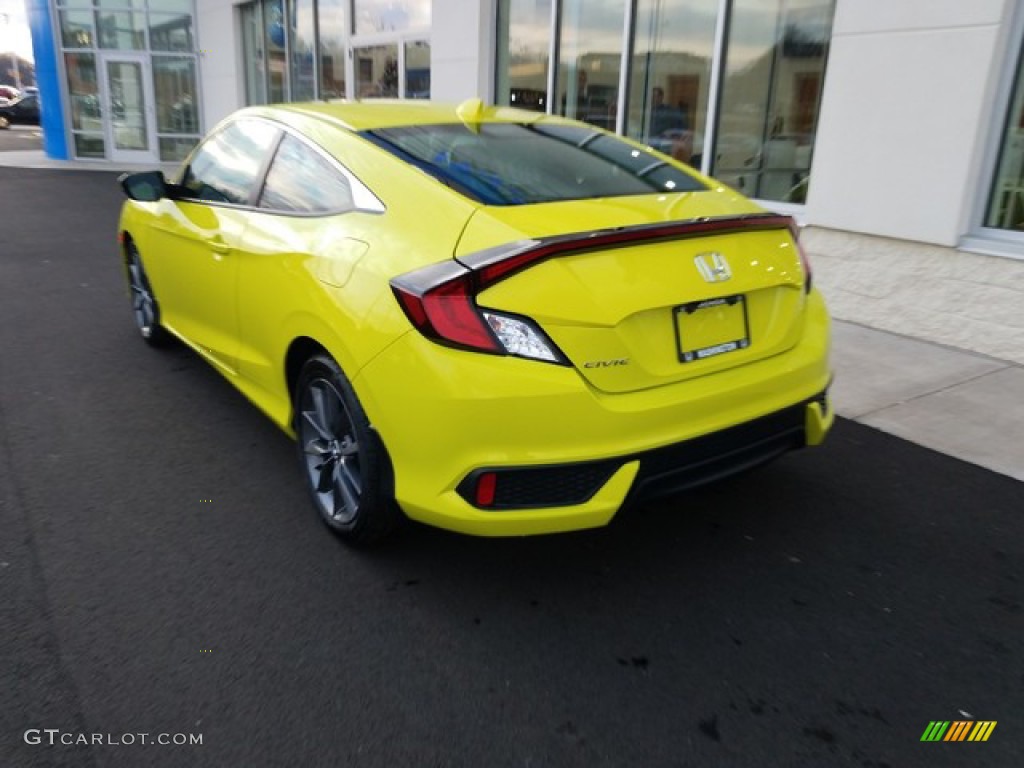 2019 Civic EX Coupe - Tonic Yellow Pearl / Black photo #4
