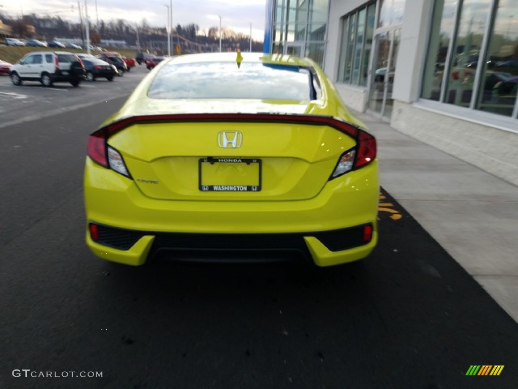 2019 Civic EX Coupe - Tonic Yellow Pearl / Black photo #5