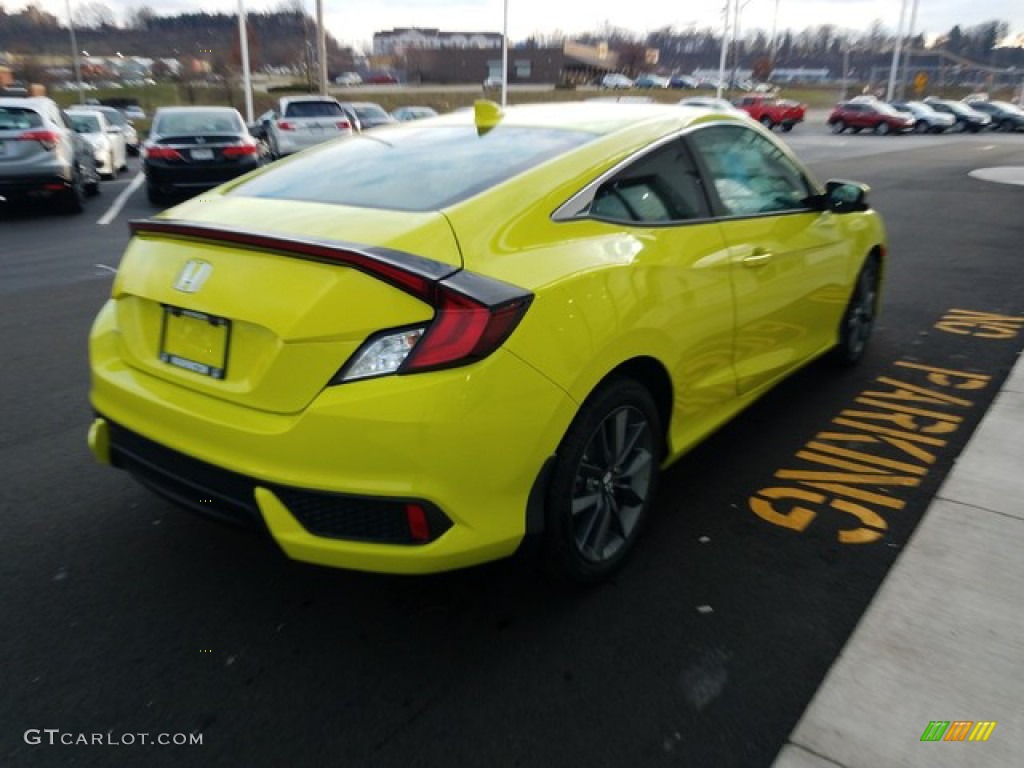 2019 Civic EX Coupe - Tonic Yellow Pearl / Black photo #6