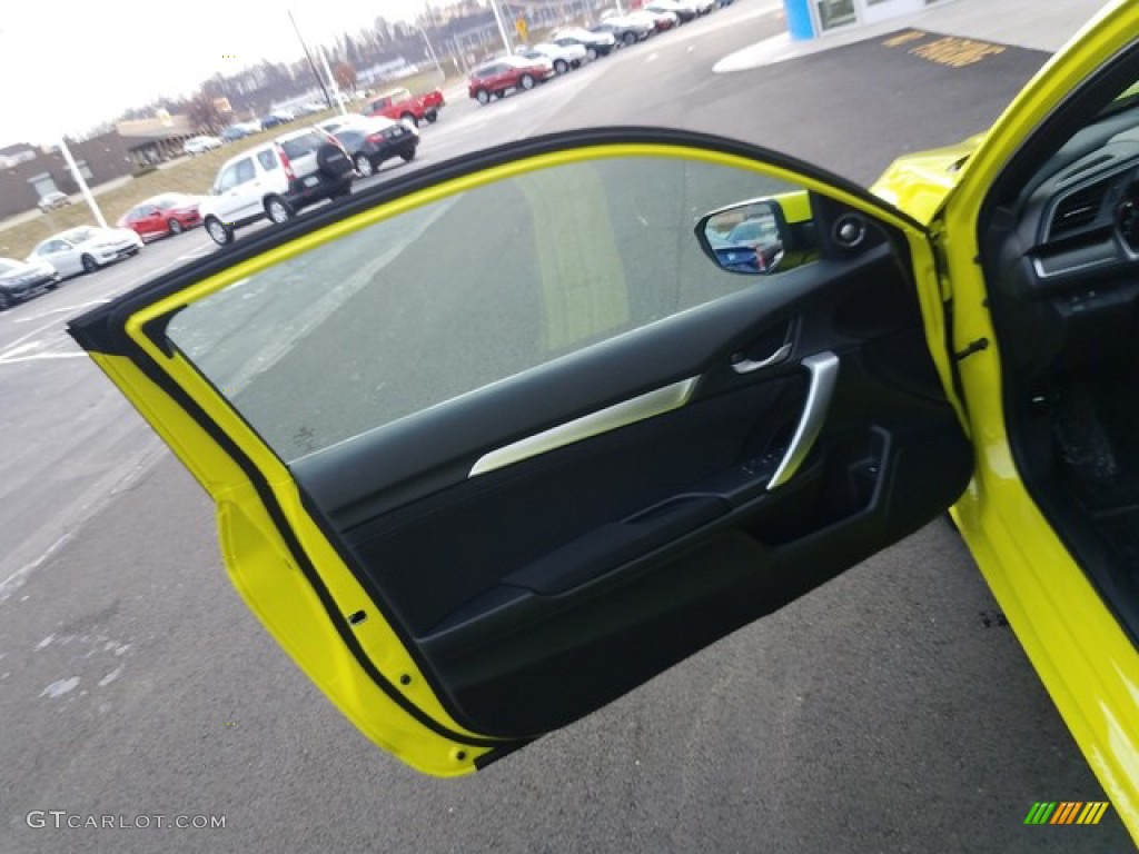 2019 Civic EX Coupe - Tonic Yellow Pearl / Black photo #8
