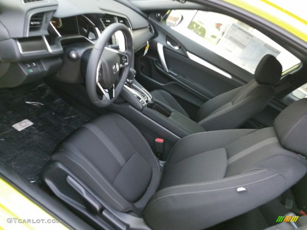 Black Interior 2019 Honda Civic EX Coupe Photo #130990988