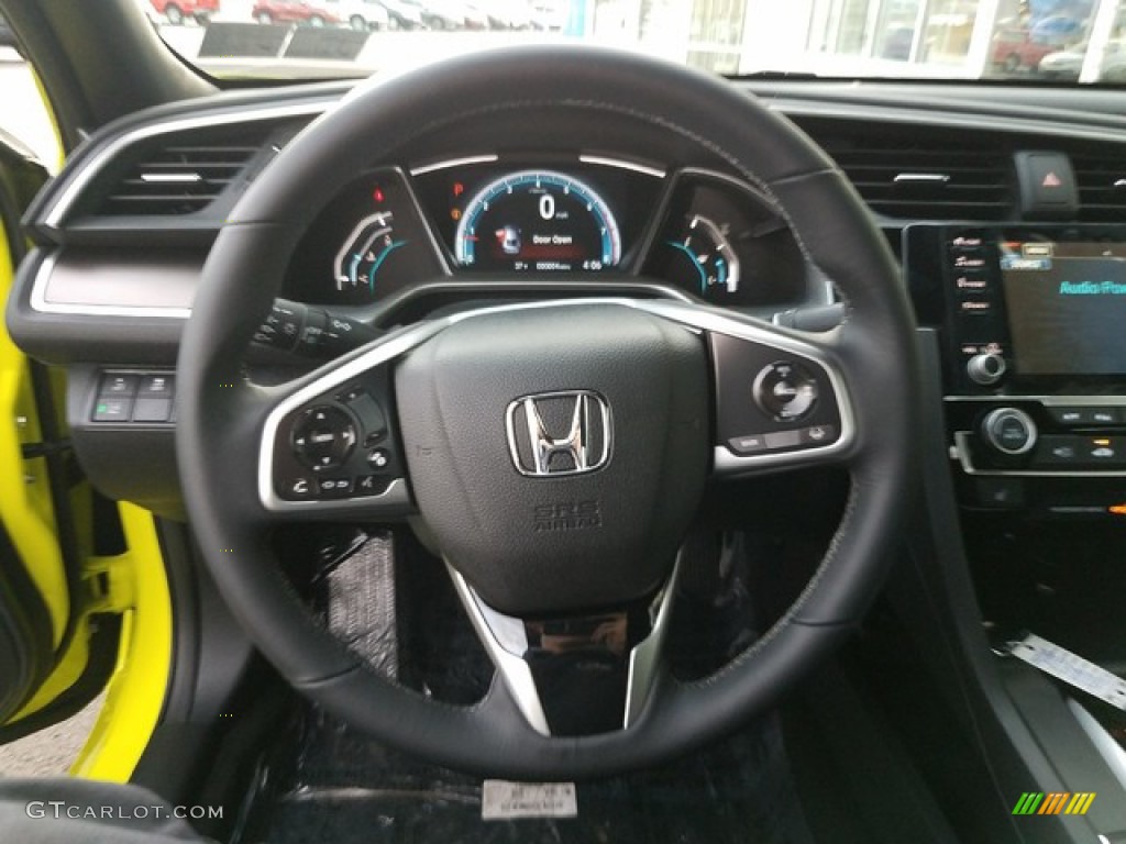 2019 Honda Civic EX Coupe Black Steering Wheel Photo #130991120