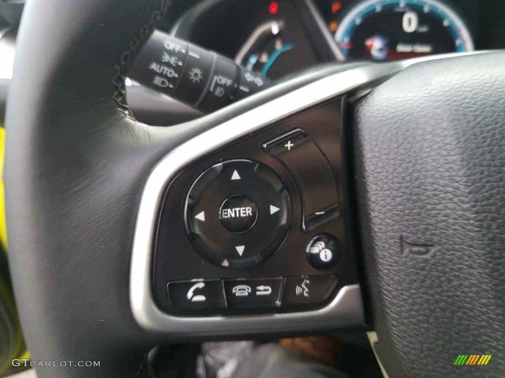 2019 Honda Civic EX Coupe Black Steering Wheel Photo #130991246