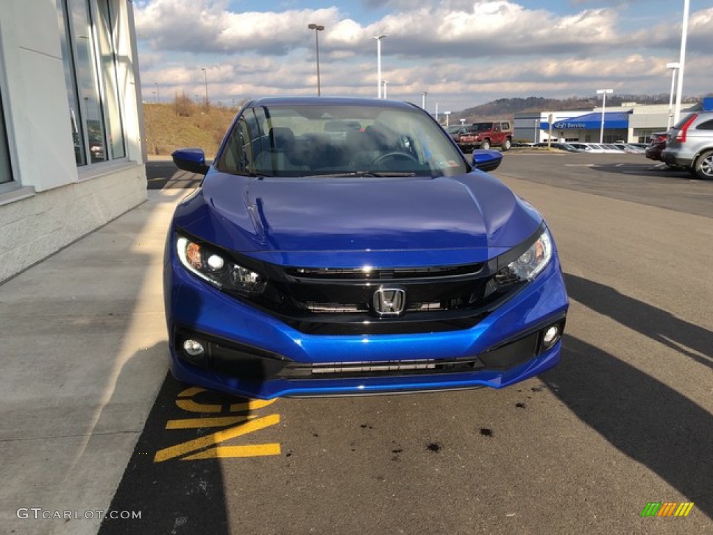 2019 Civic Sport Sedan - Agean Blue Metallic / Black photo #4