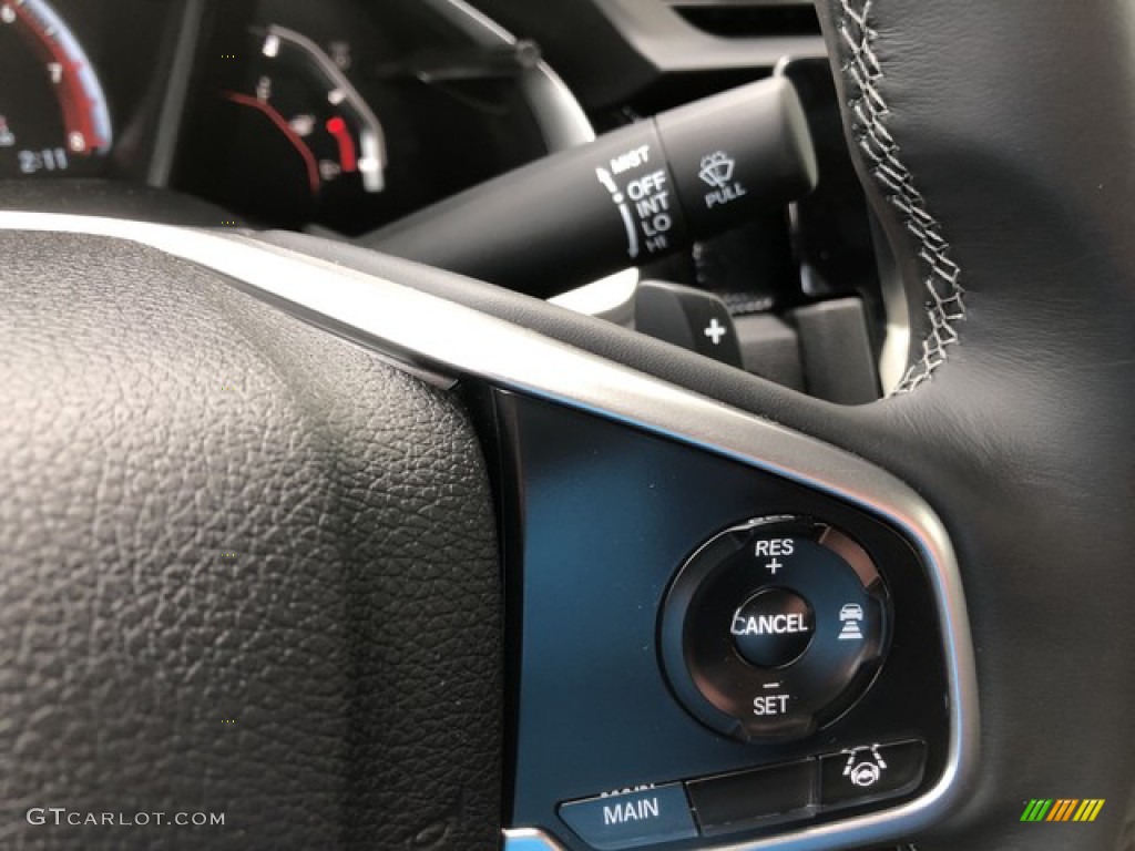 2019 Honda Civic Sport Sedan Black Steering Wheel Photo #130993253