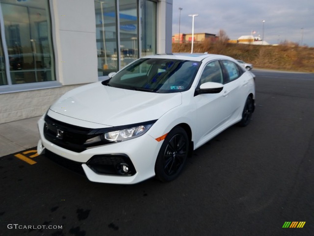 White Orchid Pearl 2019 Honda Civic EX Hatchback Exterior Photo #130994441