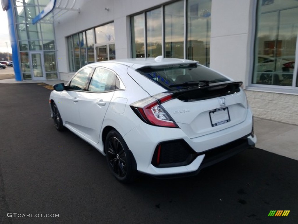 2019 Civic EX Hatchback - White Orchid Pearl / Ivory photo #3