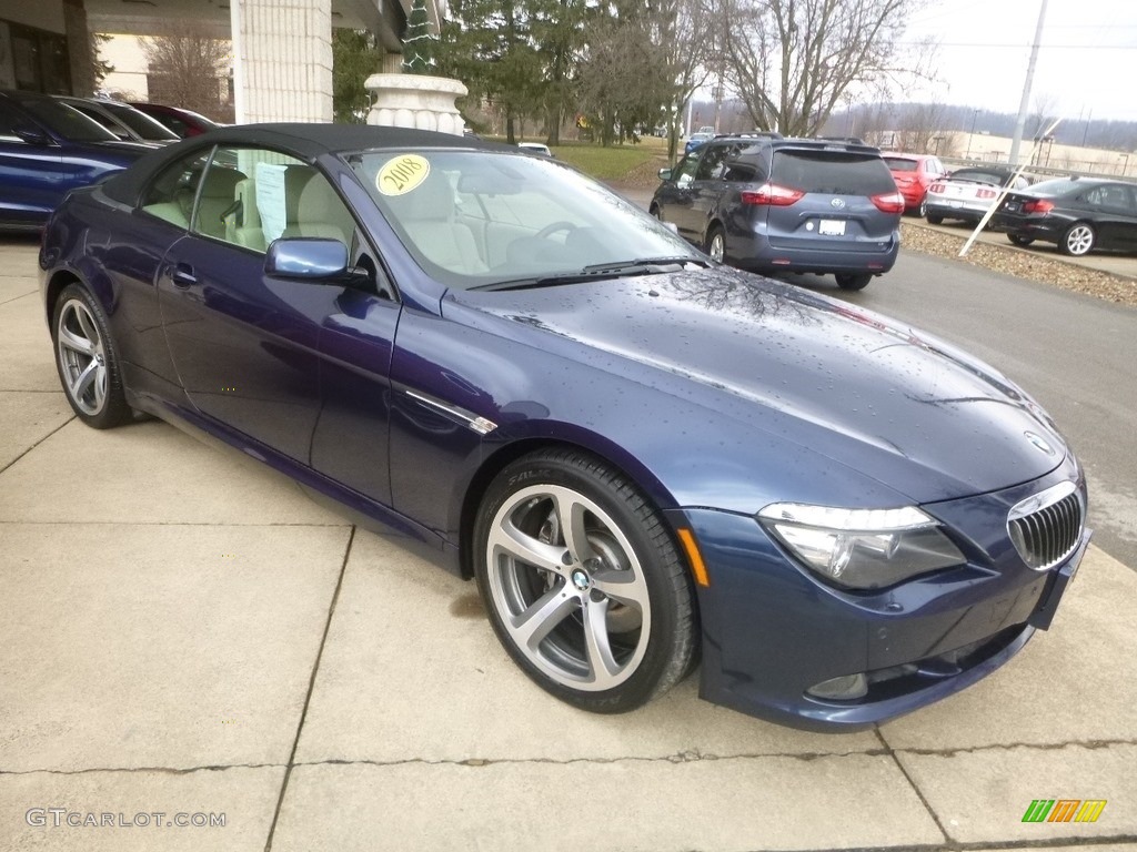2008 6 Series 650i Convertible - Deep Sea Blue Metallic / Cream Beige photo #4