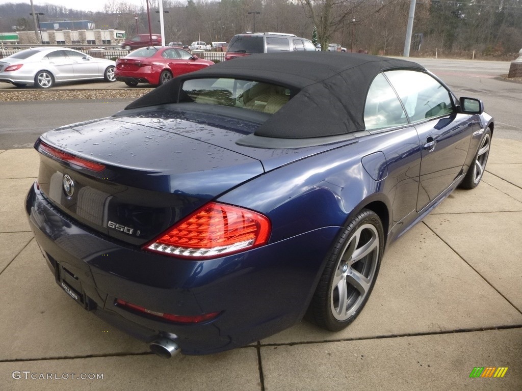 2008 6 Series 650i Convertible - Deep Sea Blue Metallic / Cream Beige photo #9