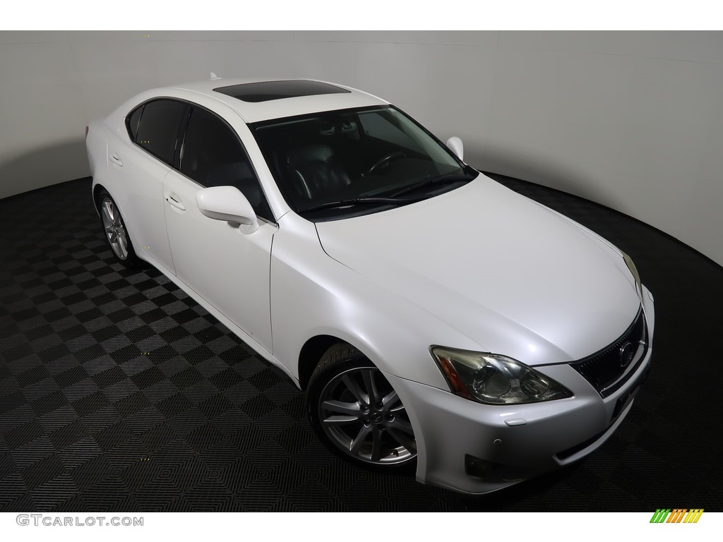 2008 IS 350 - Starfire White Pearl / Black photo #2