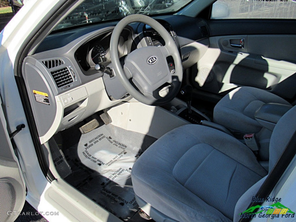 2008 Spectra EX Sedan - White / Gray photo #5