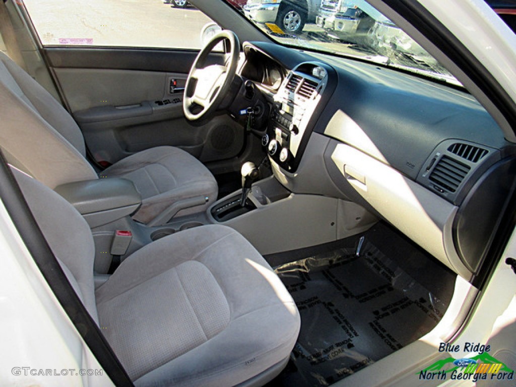 2008 Spectra EX Sedan - White / Gray photo #7