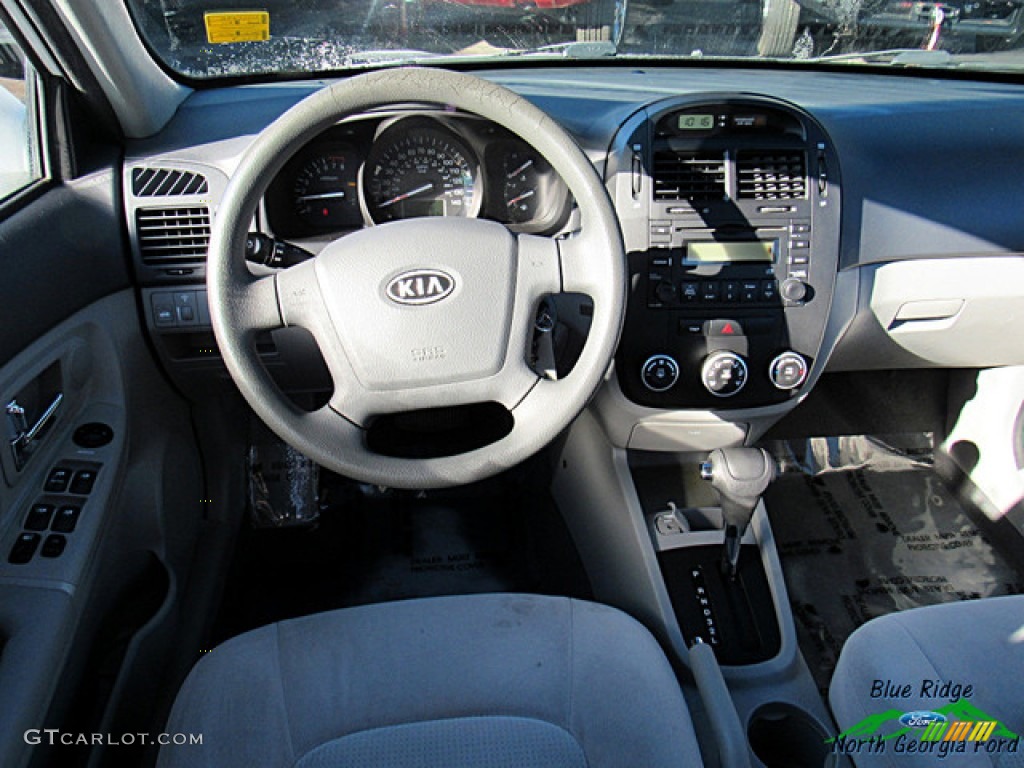 2008 Spectra EX Sedan - White / Gray photo #10