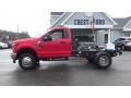 2019 Race Red Ford F350 Super Duty XL Regular Cab 4x4 Chassis  photo #4