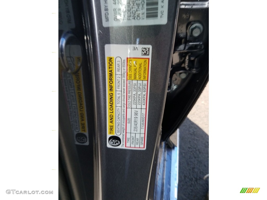 2019 Accord Touring Sedan - Modern Steel Metallic / Gray photo #13